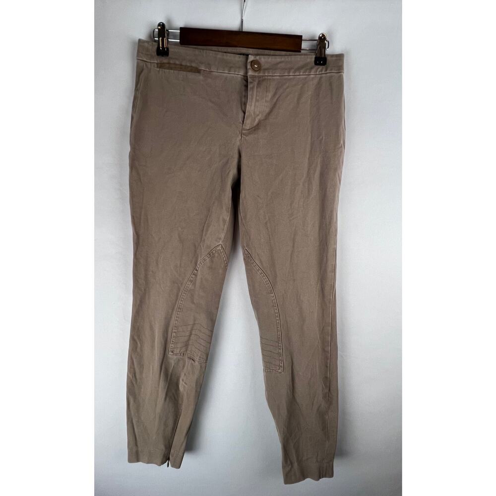 Ralph Lauren Women's Pants Size‎ 6 Tan Skinny Leg with Ankle Zip
